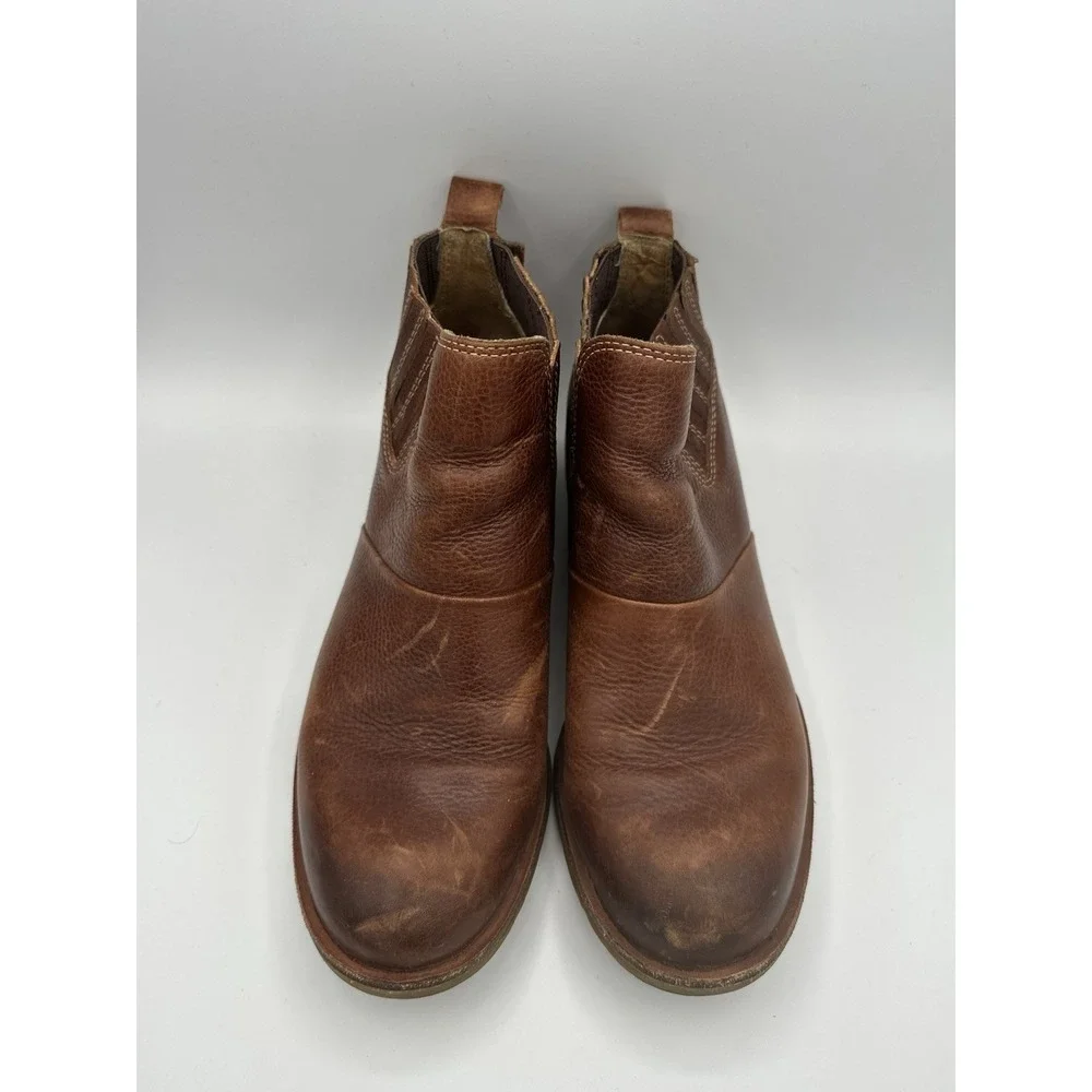 Sofft Women's Brown Leather Ankle Boots Size 8M Booties SF0007300 Boho Comfy